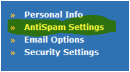AntiSpam Settings