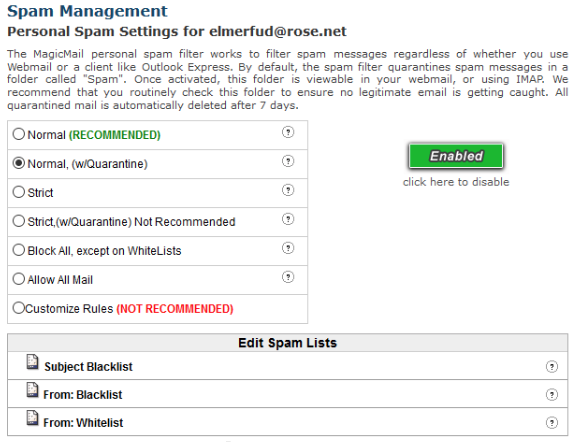 Spam Management